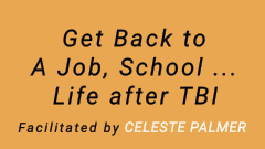 Get Back to A Job, School ... Life After TBI : facilitated by Celeste Palmer